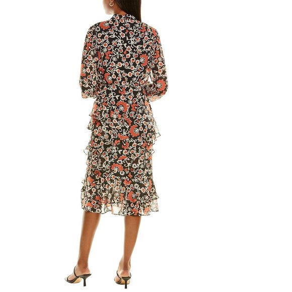 Saloni Isa Silk Midi Dress - Picture 2 of 4